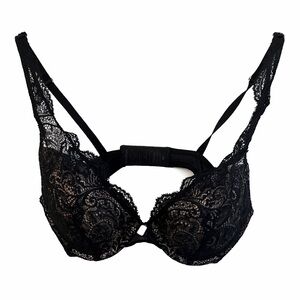 ThirdLove 24/7 Lace Contour Plunge Bra, Black, Women’s 34C, NWT